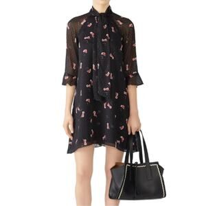 Slate + Willow Black Flower Petal Dress Size 6